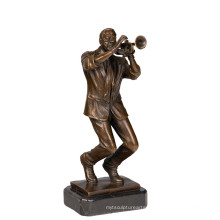 Music Decor Brass Statue Trumpet Player Bronze Sculpture Tpy-751